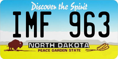 ND license plate IMF963