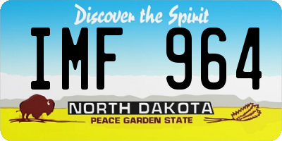 ND license plate IMF964