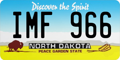 ND license plate IMF966