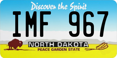 ND license plate IMF967
