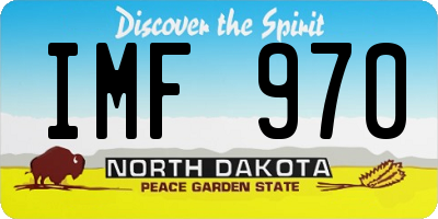 ND license plate IMF970
