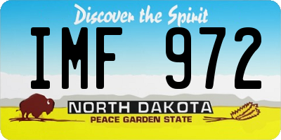 ND license plate IMF972
