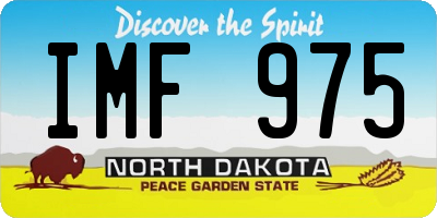ND license plate IMF975