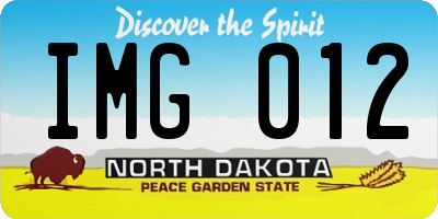 ND license plate IMG012