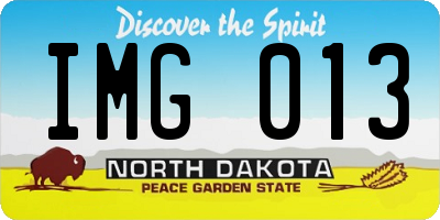 ND license plate IMG013