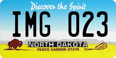 ND license plate IMG023