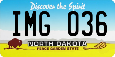 ND license plate IMG036