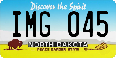 ND license plate IMG045