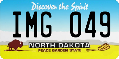 ND license plate IMG049