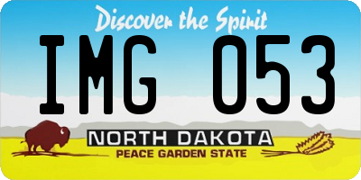 ND license plate IMG053
