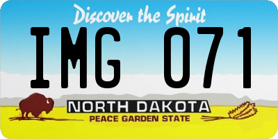ND license plate IMG071