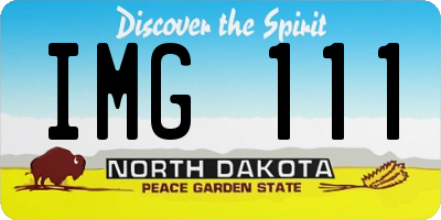 ND license plate IMG111