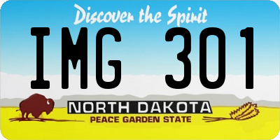 ND license plate IMG301