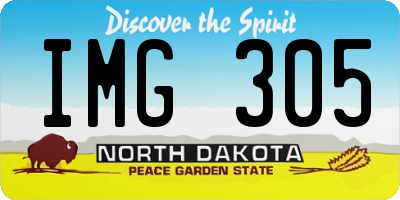 ND license plate IMG305