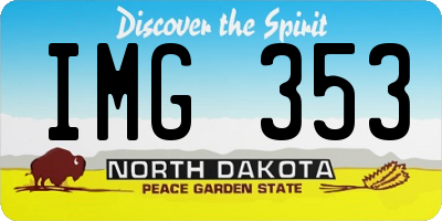 ND license plate IMG353