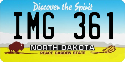 ND license plate IMG361