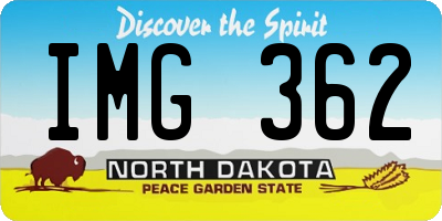 ND license plate IMG362