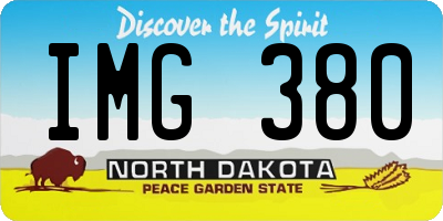 ND license plate IMG380