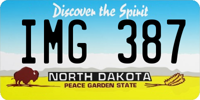 ND license plate IMG387