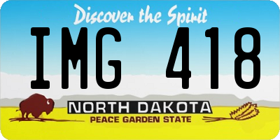 ND license plate IMG418