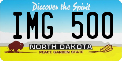 ND license plate IMG500