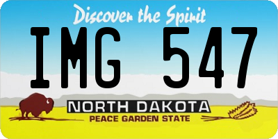 ND license plate IMG547