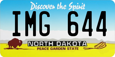 ND license plate IMG644