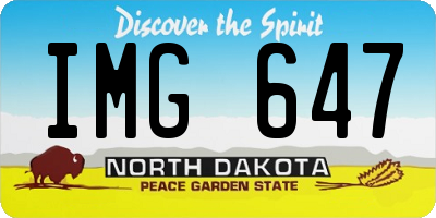 ND license plate IMG647