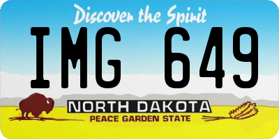 ND license plate IMG649
