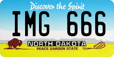 ND license plate IMG666