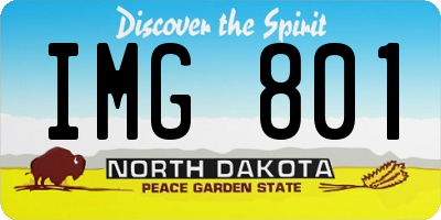 ND license plate IMG801