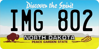 ND license plate IMG802