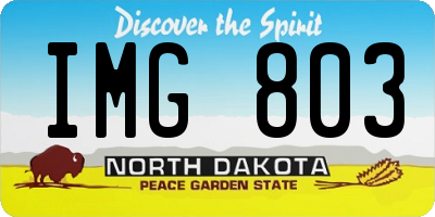 ND license plate IMG803
