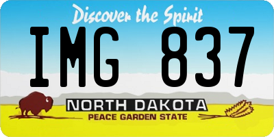 ND license plate IMG837