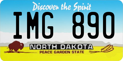 ND license plate IMG890