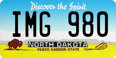 ND license plate IMG980