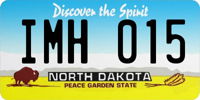 ND license plate IMH015