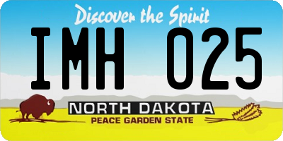 ND license plate IMH025