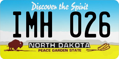 ND license plate IMH026