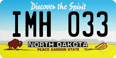 ND license plate IMH033