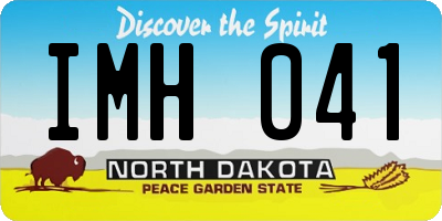 ND license plate IMH041