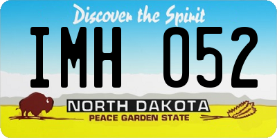 ND license plate IMH052
