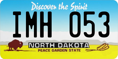 ND license plate IMH053