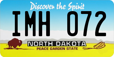 ND license plate IMH072