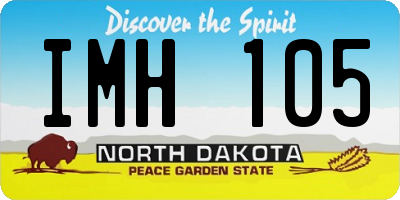 ND license plate IMH105