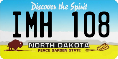 ND license plate IMH108