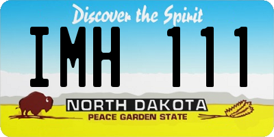 ND license plate IMH111