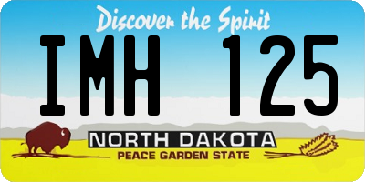 ND license plate IMH125