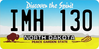 ND license plate IMH130