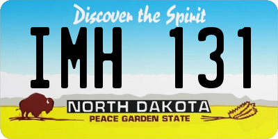 ND license plate IMH131